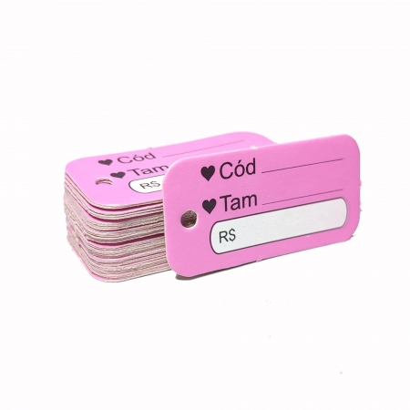 Mini Tag para Roupas pacote com 500 peças - Pink