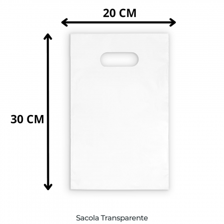 Sacola Plástica Lisa Transparente 20x30 com 50 unidades