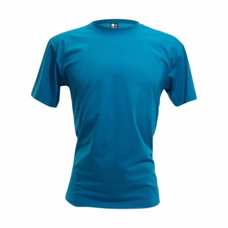 Camiseta Adulto 100% Algodão Azul Turquesa