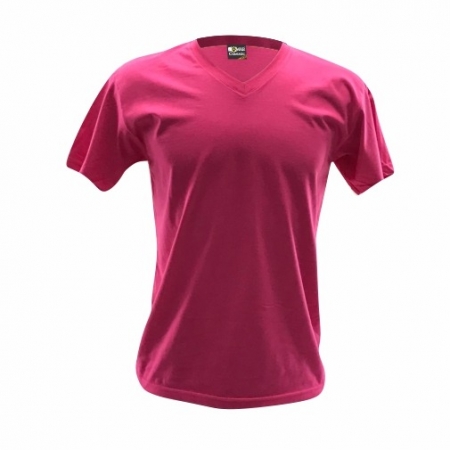 Camiseta Gola V Rosa Pink