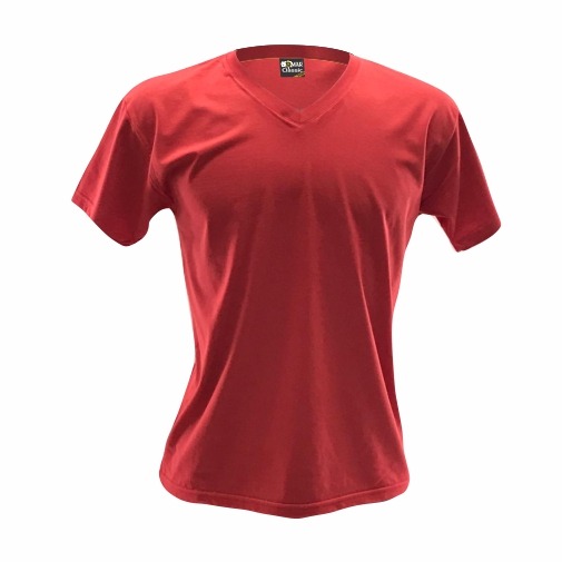 Camiseta Gola V Vermelha