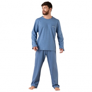 Pijama Longo Adulto Masculino Lar - Malha Algodão