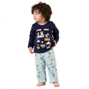 Pijama Longo Bebê Masculino Game - Malha Algodão