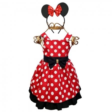 Vestido Infantil Minnie Mouse