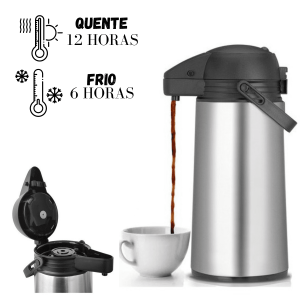 Garrafa Térmica Inox para café, chá  - Sanremo 1,9 Litros