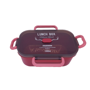 Marmita Lancheira Fitness - Lunch Box 1 Litro - Colher e Garfo Ecológico