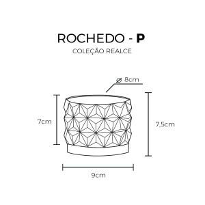 Cachepot Rochedo P - Realce