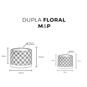 Dupla Cachepot Floral - Realce