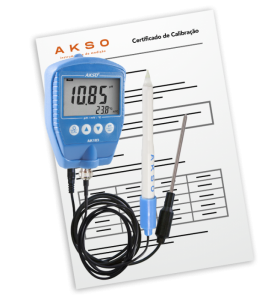 AK103 Food - Medidor de pH Portátil (AK103) + Eletrodo para Semissólidos (S175CD) + Certificado de Calibração Rastreável
