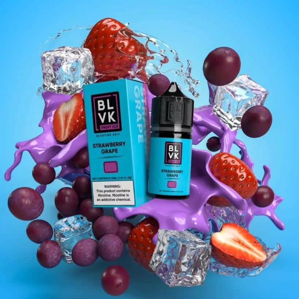BLVK Fruit Ice Nic Salt 30ml - 50mg Strawberry Grape