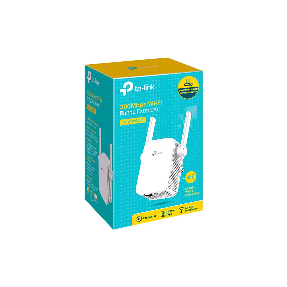 REPETIDOR EXPANSOR WIRELESS TP-LINK TL-WA855RE 300MBPS 2 ANTENAS