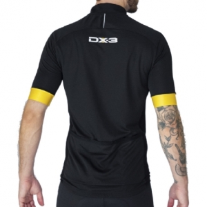 Camisa Ciclismo DX3 Fusion 04 Preta/Amarela Masculina