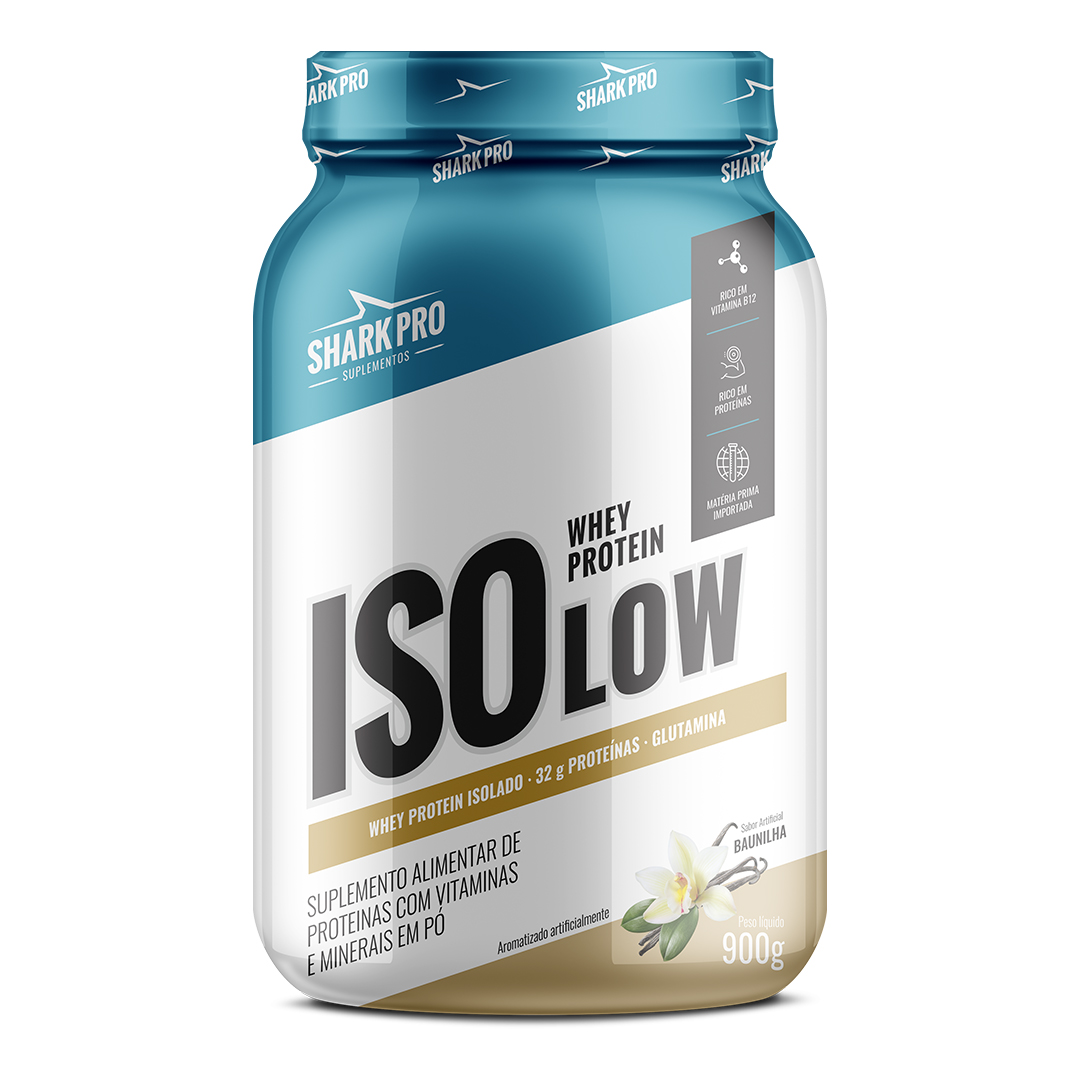 WHEY PROTEIN ISOLADO - ISOLOW -  SHARK PRO - 900g