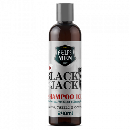 Shampoo Barba Cabelo e Corpo Ice Black Jack Felps Men 240ml