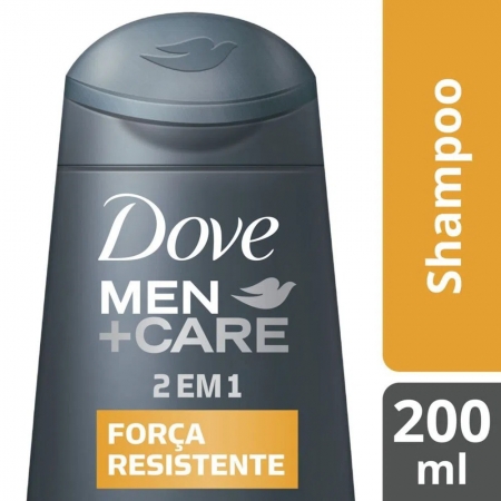 Shampoo Dove Men+Care 2 em 1 Força Resistente 200ml