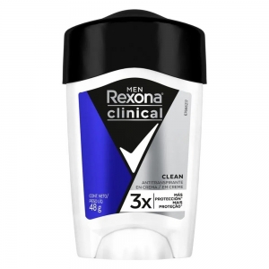 Desodorante Antitranspirante Creme Clean Rexona Men Clinical 48g