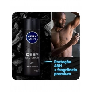Desodorante Antitranspirante Nivea Men Deep Carvão Ativado Original 150ml