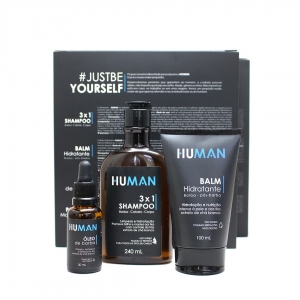 Kit para Barba Human Shampoo Óleo e Balm