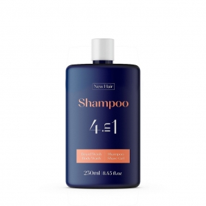 Shampoo para Barba e Cabelo New Hair 4 em 1 250ml