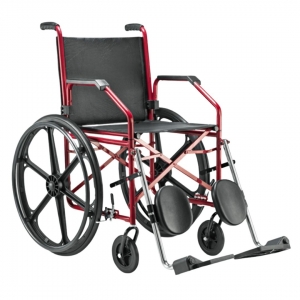 Cadeira de Rodas Com Elevação Pernas 1012 45cm Vinho 90kg Jaguaribe
