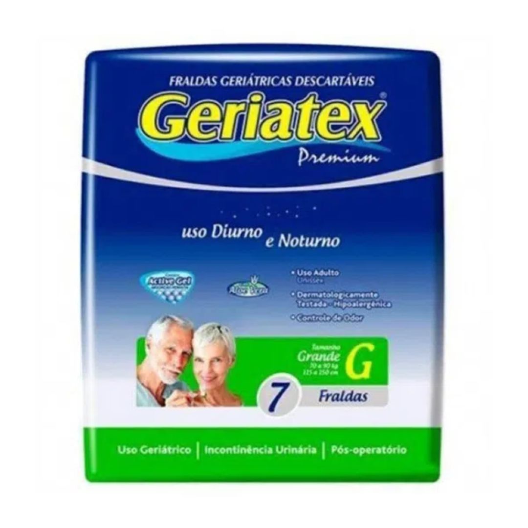 Fralda Geriatex Premium Tamanho G com 7 Unidades - Foto 0