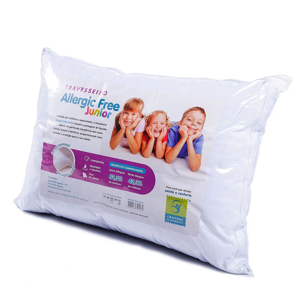 Travesseiro Antialérgico Junior Allergic Free Central do Alérgico - Foto 0