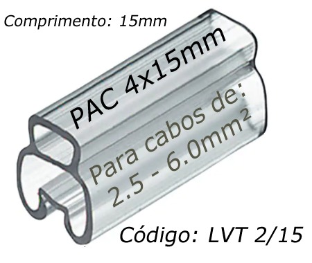 LVT-2/15 LUVA PLASTICA TRANSP. P/ FIOS 2.5-6.0MM2 THERMO (PCT C/ MIL) - Loja Virtual BSE Painéis