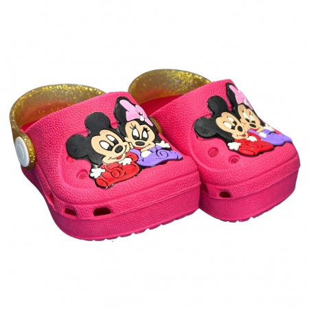 Babuches croc Infantil Minnie e Mickey (Pink)
