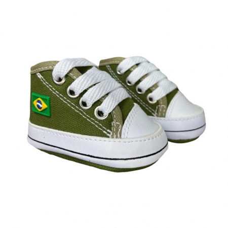 Tênis Starzinho de bebê Cano Alto Brasil (Verde)