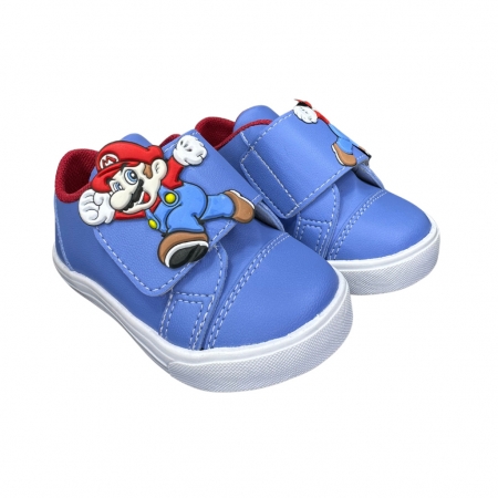 Tênis Starzinho Infantil Velcro Mario (Azul)