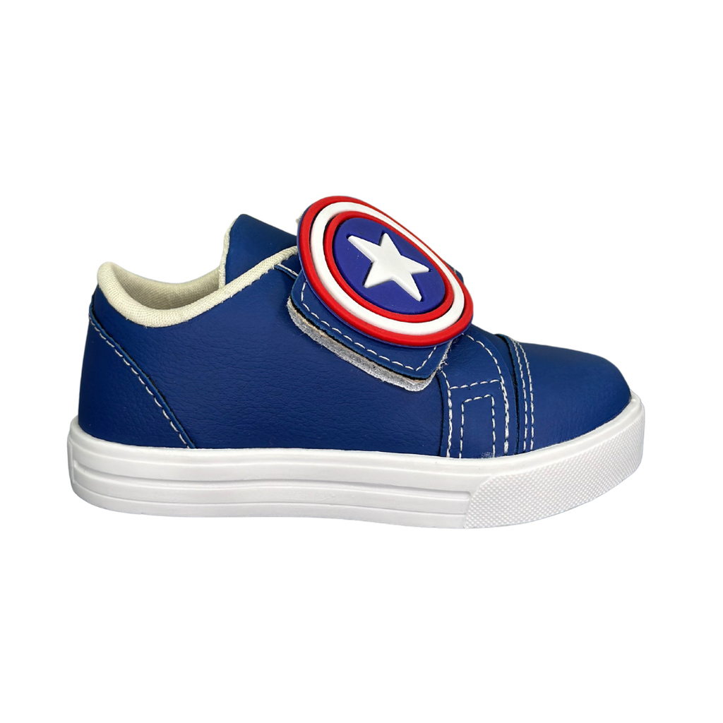 Tênis Starzinho Infantil Velcro Capitão America (Azul)