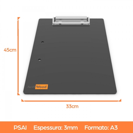 Miniaturas (Thumbnails) do Produto Prancheta em PSAI A3 - Modelo Vertical e Horizontal