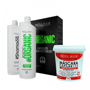 Kit Semi Definitiva Organic + Máscara 1.9.3 Emergência 1kg - Troia Hair