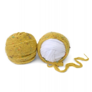 Conjunto Wrap + Touquinha Confete - Amarelo Girassol