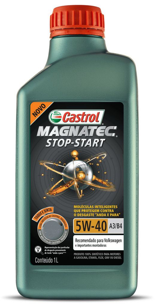 Óleo Lubrificante Castrol Magnatec Stop-start A3/B4 5W40 1L - Foto 0