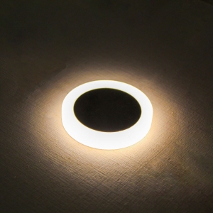 Embutido Solo LED Ring 1W Borda Luz Redondo 3000K Branco Quente IP65
