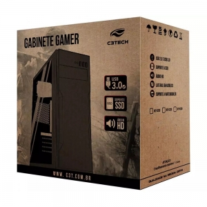 Gabinete Gamer C3Tech Mid Tower Rgb Com lateral acrílico - MT-G210BK