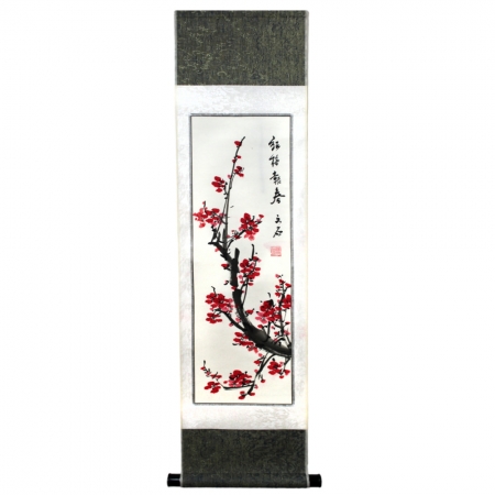 Flâmula Decorativa de Parede 96 x 24 Sakura Vermelha
