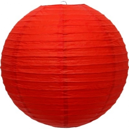 Luminária Japonesa Papel 30 cm Vermelha