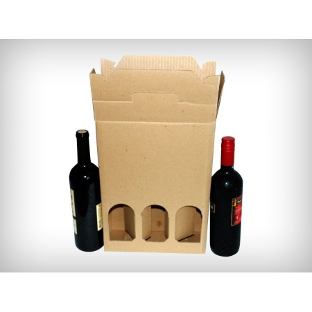 Caixa de Papelão 3 Garrafas de Vinho - 298 (25 unidades)