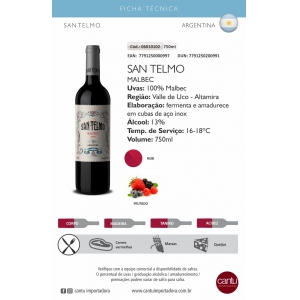 Vinho Argentino San Telmo Malbec 750 Ml