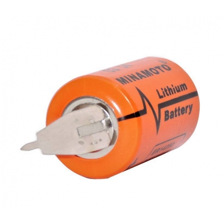 Bateria 3,6V ER14250 (1/2AA) Lithium MINAMOTO c/ 3 Terminais