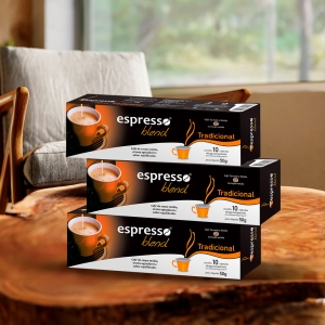 30 cápsulas de café cada cx compatível Nespresso sabor Tradicional
