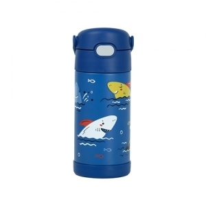 Garrafa Térmica Infantil Funtainer F410 Tubarão Thermos - 355ml