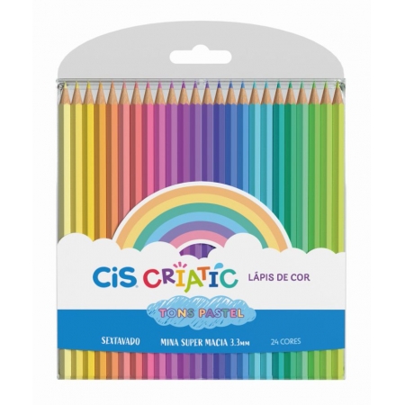 Lápis de Cor Criatic Tons Pastel C/ 24 Cores - CIS