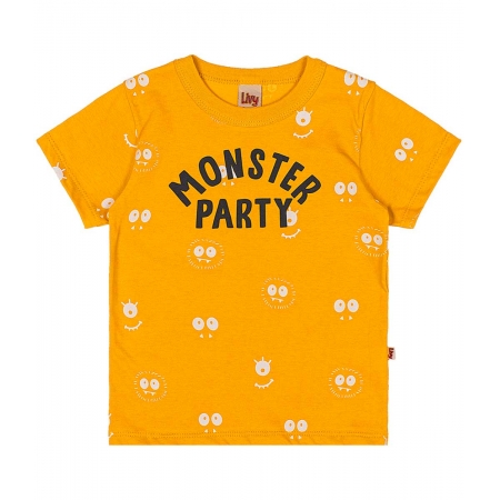 Camiseta Infantil Estampa Brilha no Escuro Monster Party