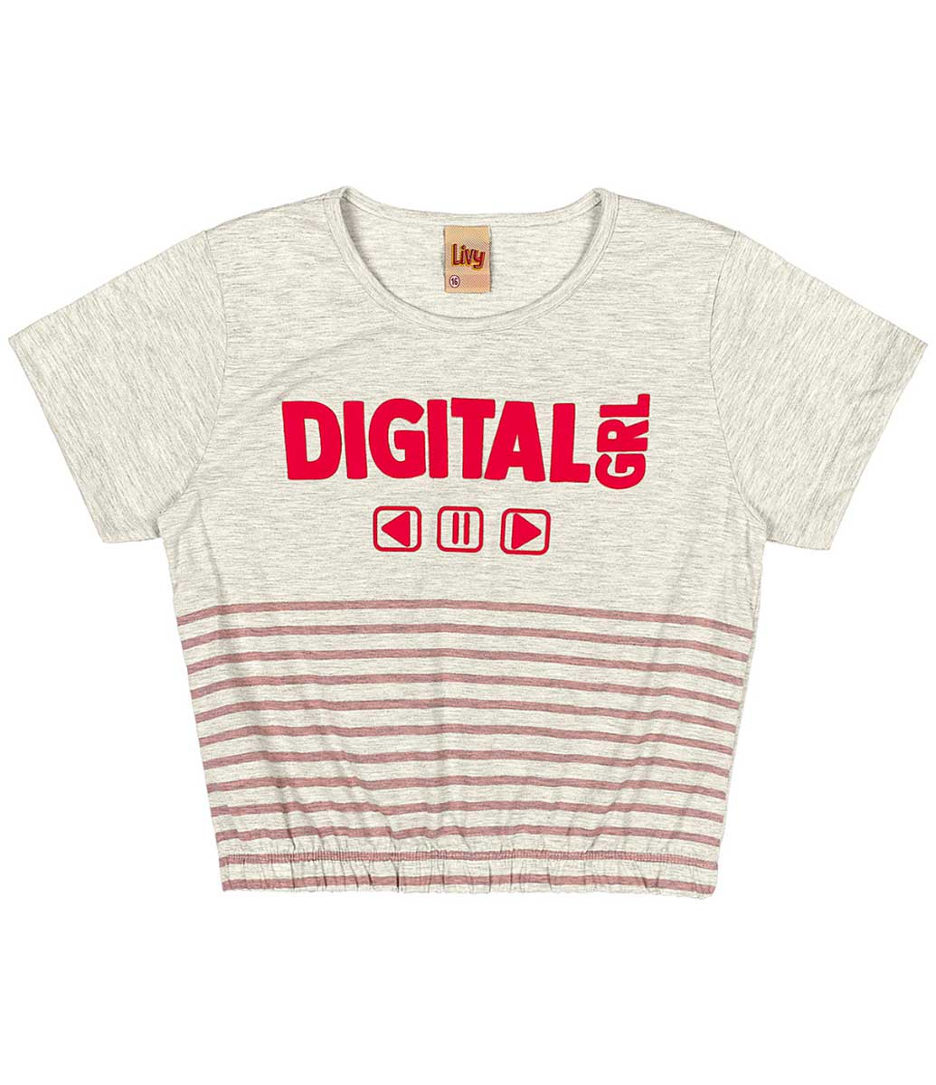 Conjunto Camiseta e Short Saia Edstampa Digital Girl