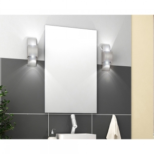Espelheira para Banheiro com painel Alfa 60cm - Bosi - Branco