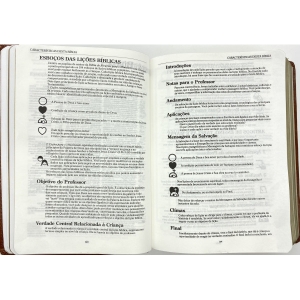 Bíblia de recursos para o ministério com crianças - APEC - Luxo PU marrom