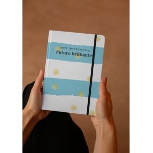 Caderno de Anotações tipo Moleskine - Futuro Brilhante